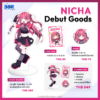 Nicha Debut Goods — อะคริลิคสแตนดี้ การ์ดใส และเข็มกลัด ลาย Nicha จาก SSR Society