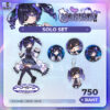 Nagirin Solo Set — อะคริลิคสแตนดี้พร้อมฐาน เข็มกลัด 3 อัน และพวงกุญแจจิบิ ลาย Nagirin