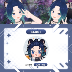 Norigo Badge — เข็มกลัดลายจิบิ Norigo ทรงกลม ขนาด 3.2 cm