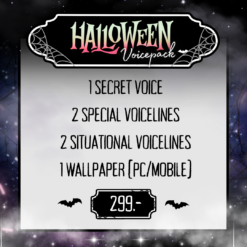Ririka Halloween 2026 Voice Pack — รายละเอียดเซต: เสียงลับ 1 เสียงพิเศษ 2 เสียงตามสถานการณ์ 2 และวอลเปเปอร์ PC/มือถือ ราคา 299 บาท